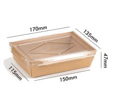 kraft paper box of single compartment