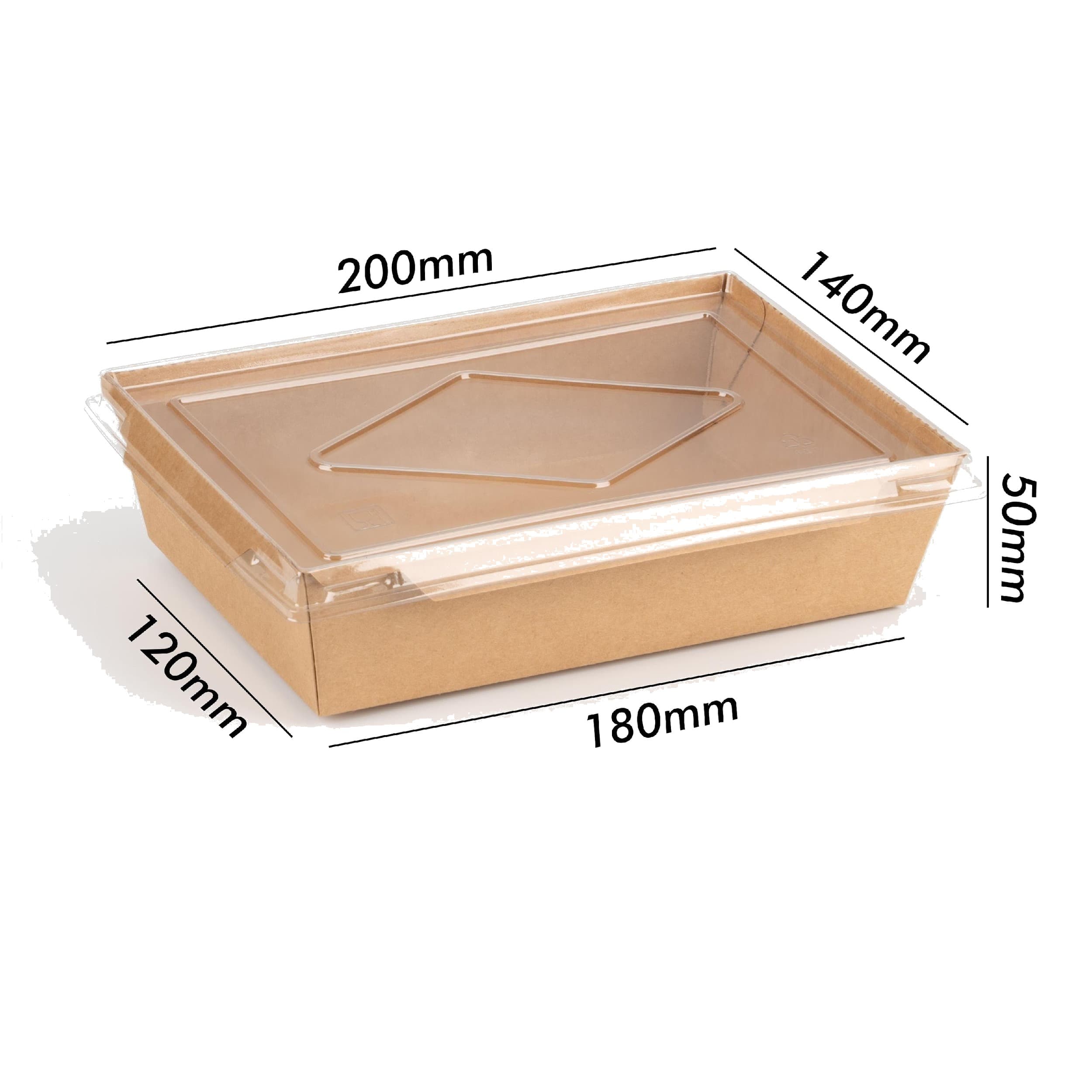 kraft paper box of single compartment