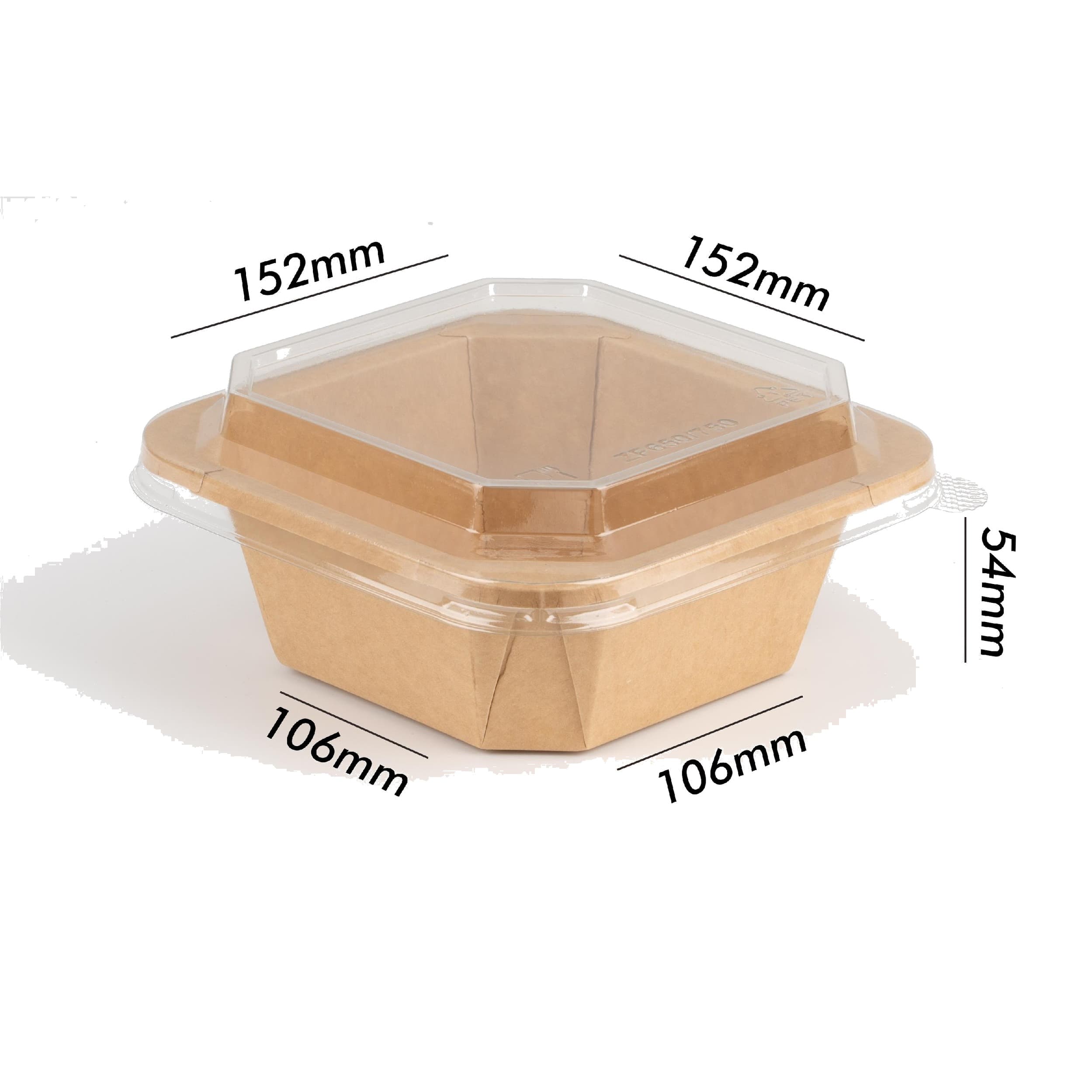 squared octagon kraft paper box