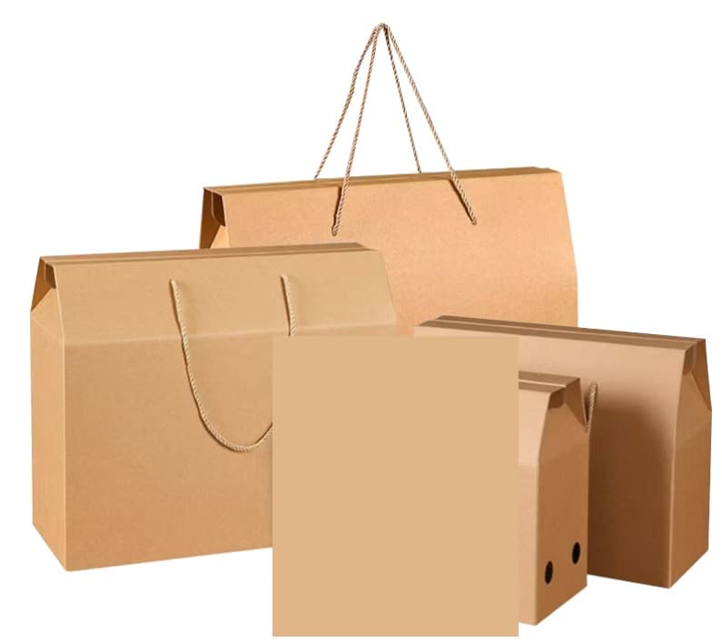 kraft corrugated box with handle